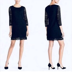 J.Crew Factory 3/4 Sleeve Lace Shift Dress. Size 10